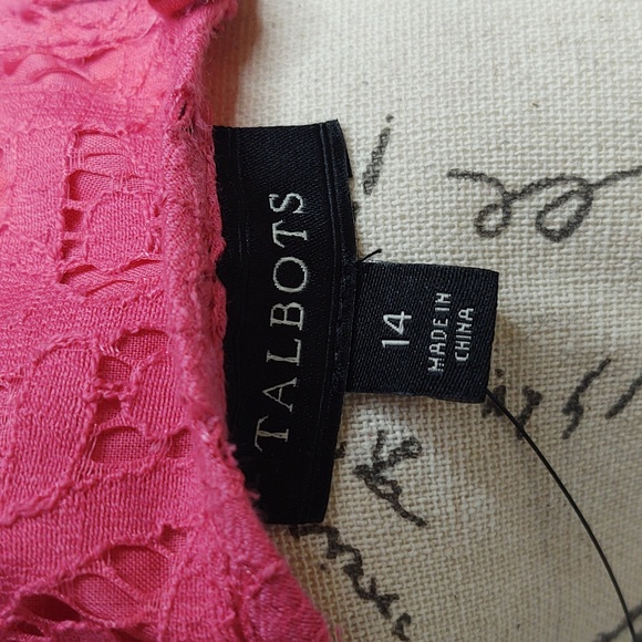 Talbots 🩷 sleeveless lined eyelet lined cotton tank blouse, 🆕 - Picture 7 of 12